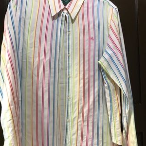 Ralph Lauren Stripe Button Up Blouse. Great Cond.